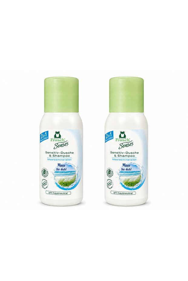 Senses Sea Mineral Sensitive Shower Gel and Shampoo 2 in 1 50 ml X 2 Pcs