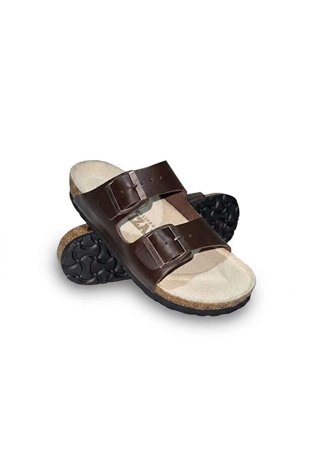 Unisex Sandals Slippers Leather and Cork Sole