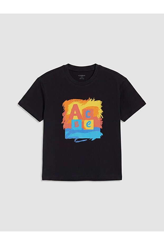 Crew Neck Printed Boy's T-Shirt