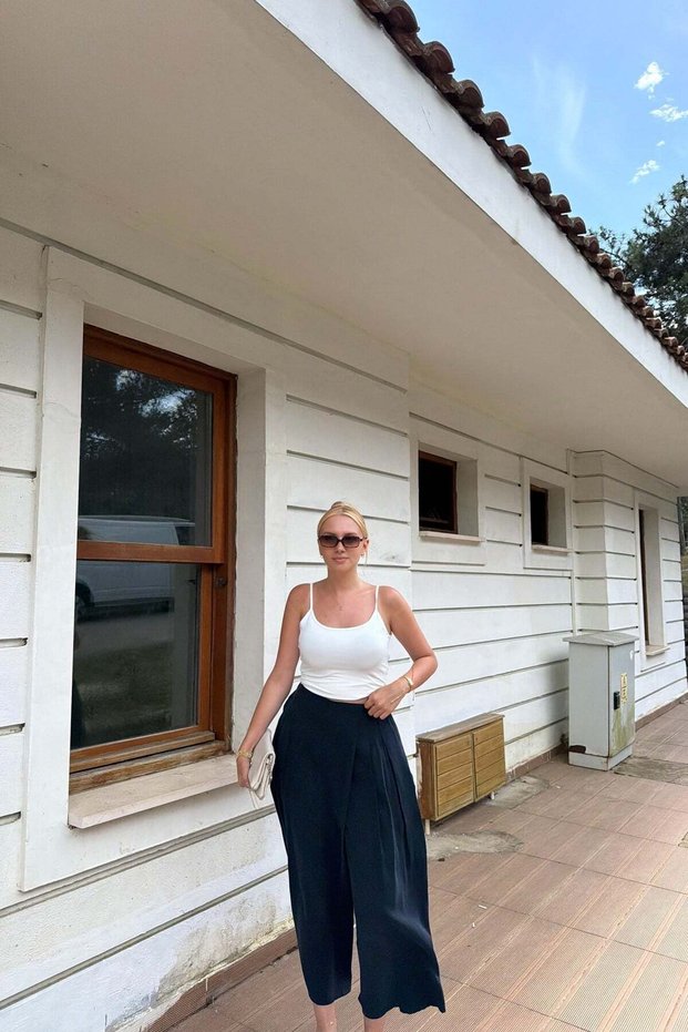 Pareo Pants with Elastic Waist