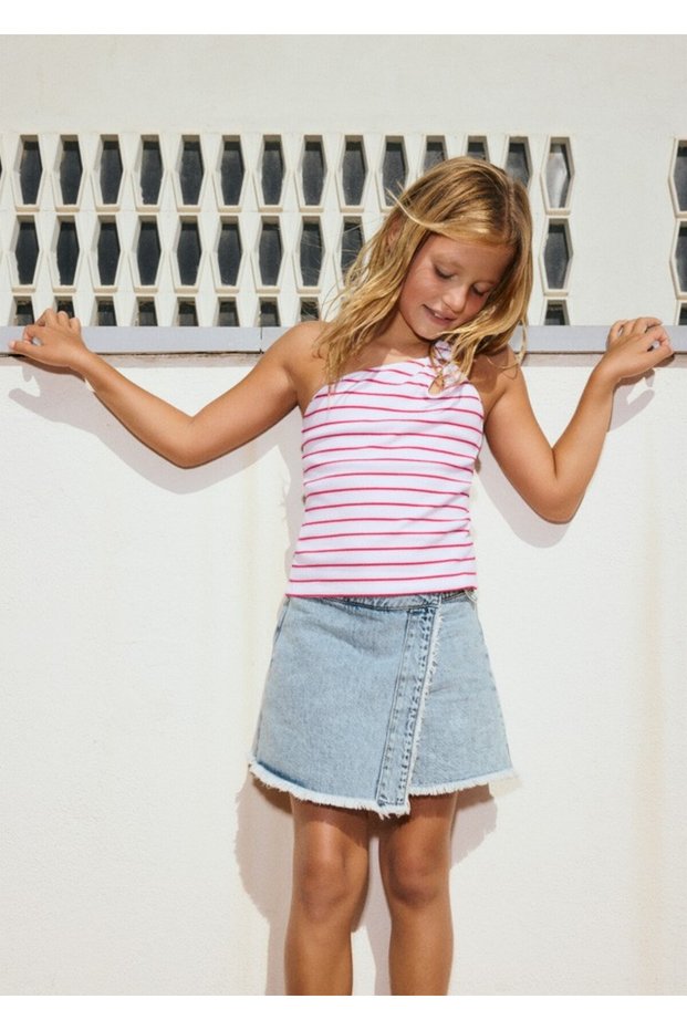 Girl's Soft Denim Shorts Skirt