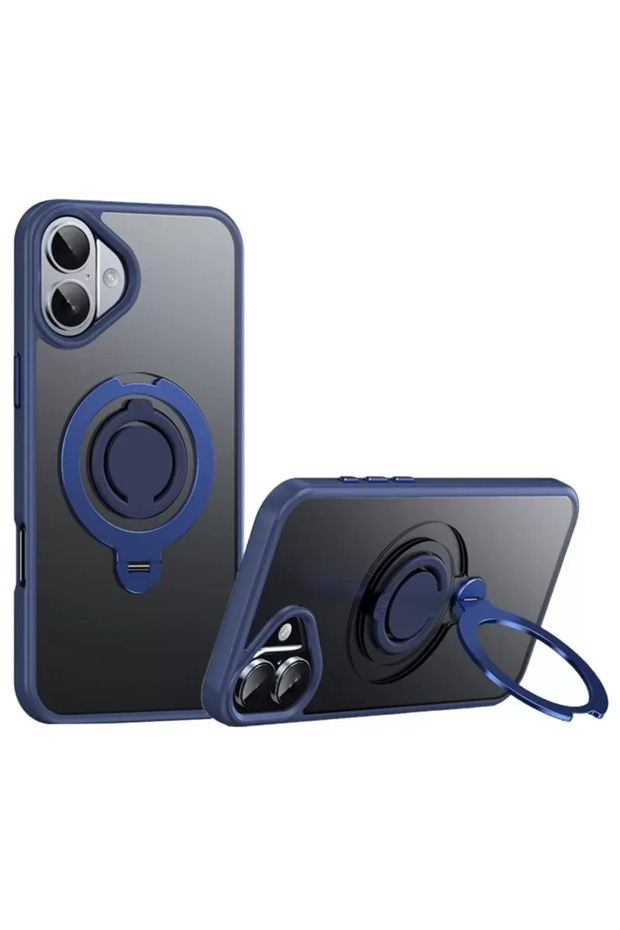 Joko iPhone 16 Plus Compatible Avatar 360 Rotating Magsafe Cover - Navy Blue