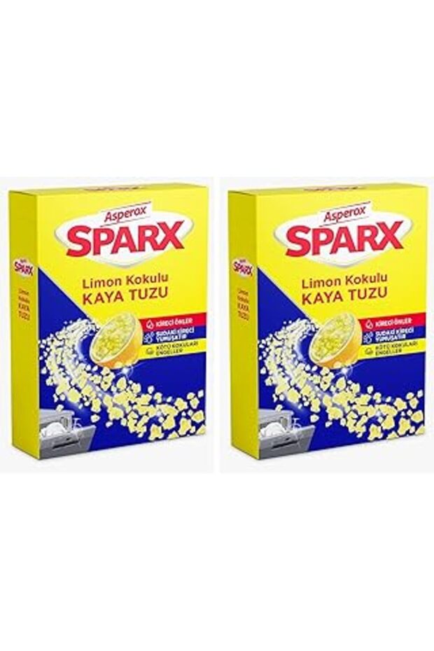 Asperox Sparx Lemon Scented Dishwasher Rock Salt 1.5 kg (2 Pack)