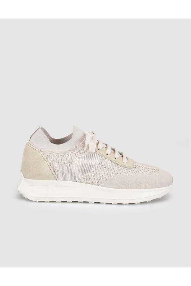 Beige Knitwear Detailed Women's Sneaker