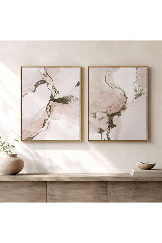 Velaria 2-piece Printed Canvas Framed Wall Art 40x50cm - Beige