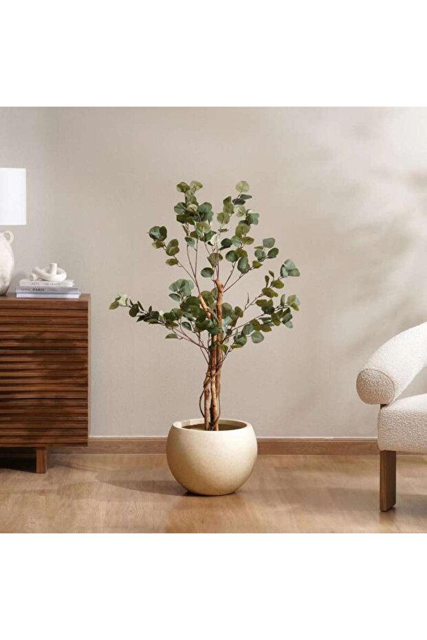Andro Polyresin Planter Dia37x28cm - Cream