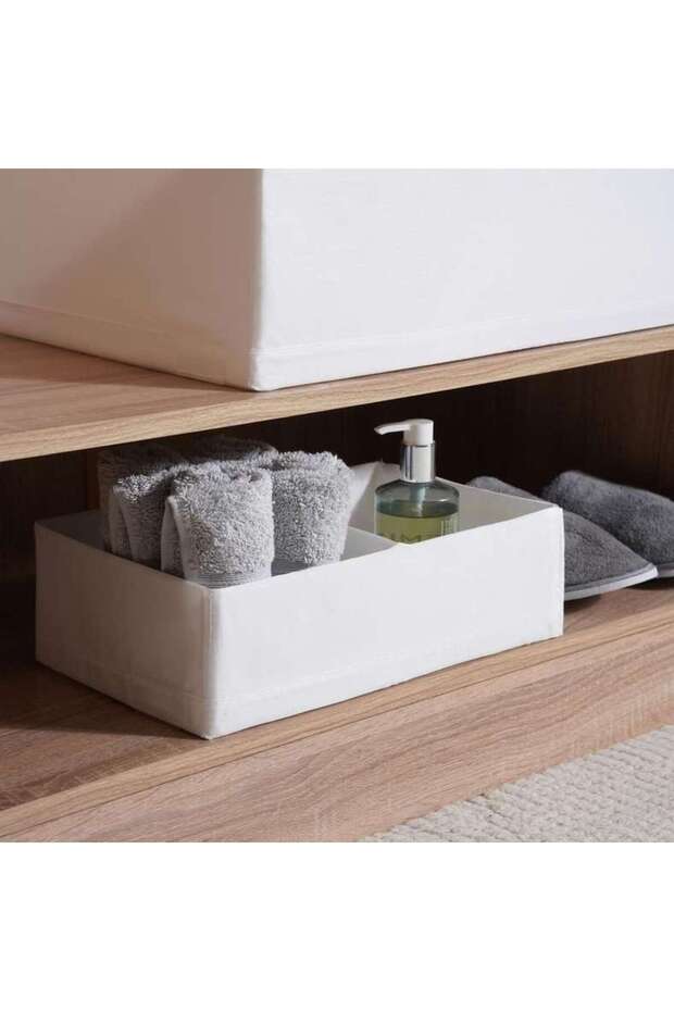 Ease 2-compartment Foldable Storage Box 20x34x10cm - White
