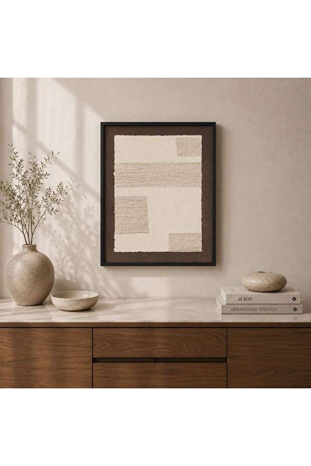 Garren Floating Framed Wall Art 42x52cm - Beige