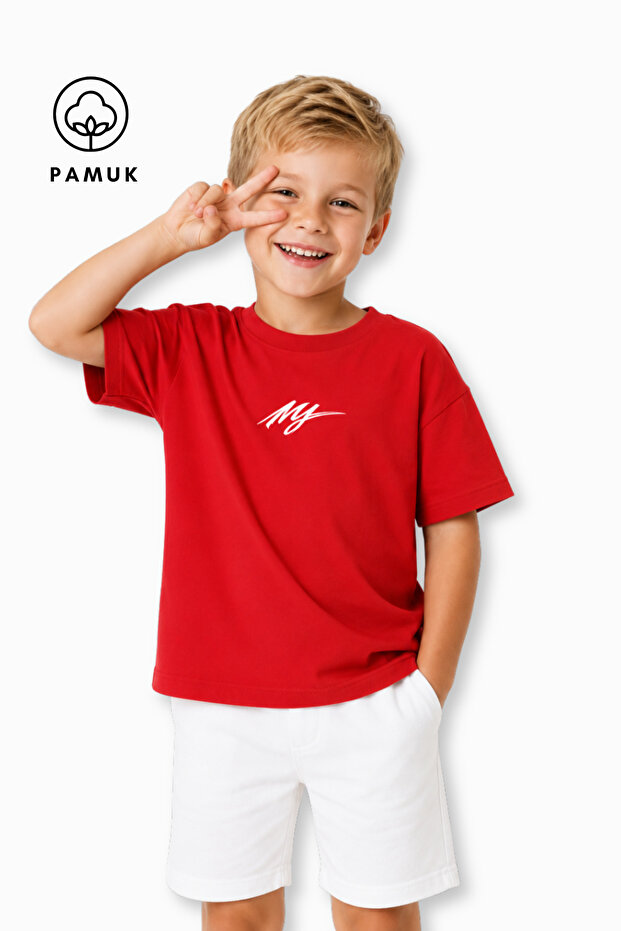 My Text Printed Daily Short Sleeve Summer Boys' T-Shirt