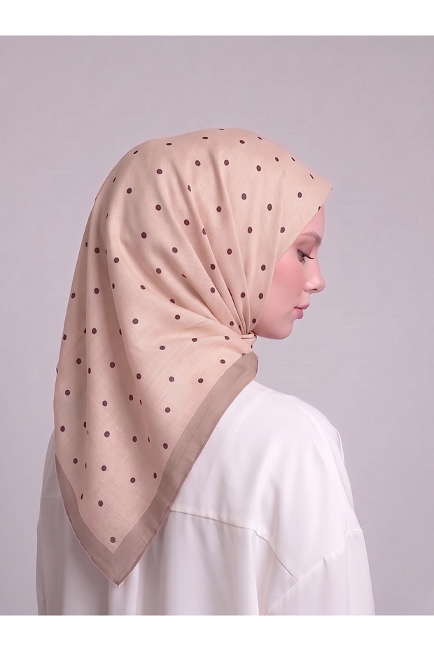 Score Patterned Single-Sided Scarf - Salmon - 4