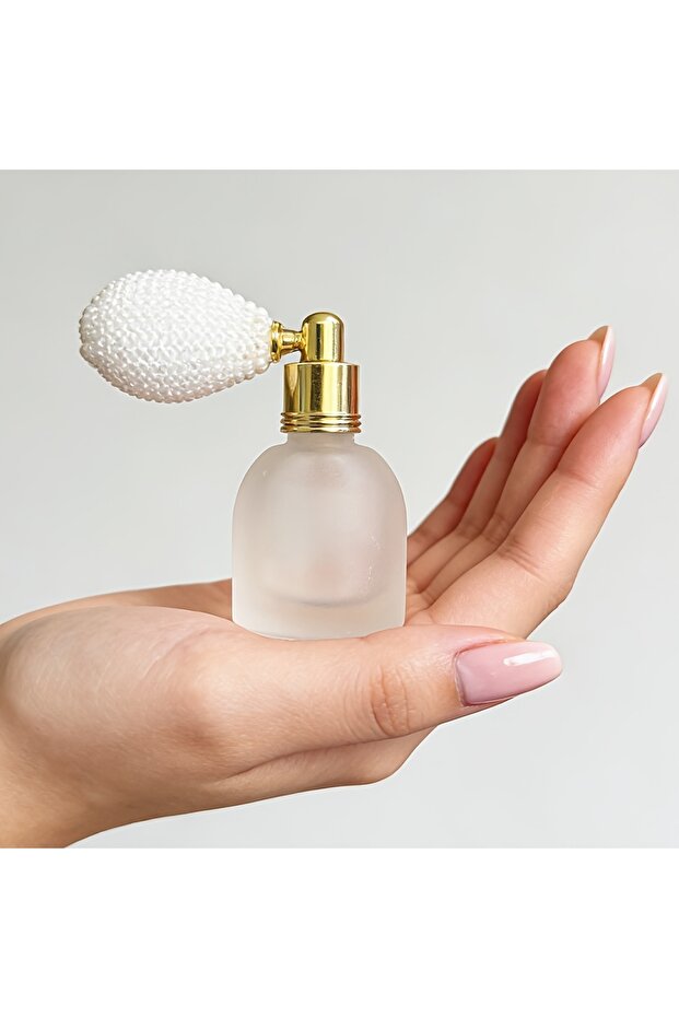 white bottle Colorful high-end mini airbag perfume bottle, round small capacity portable, reusable p