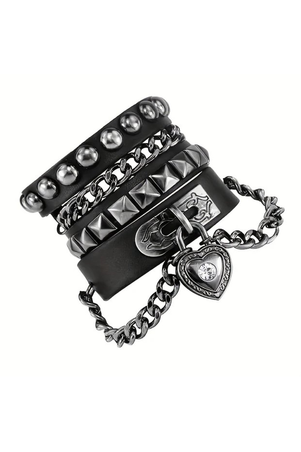 Style 1 Fashion punk style PU leather bracelet bracelets bracelets music festival rock accessories f