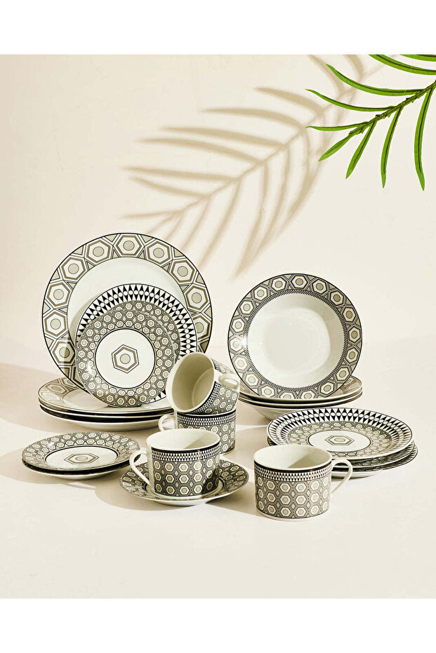 Assorted Geomatirc Dinner Set (20 Piece) - 2