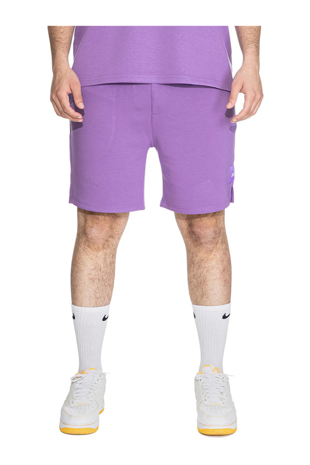 Men Logo Badge Detail Cotton Shorts