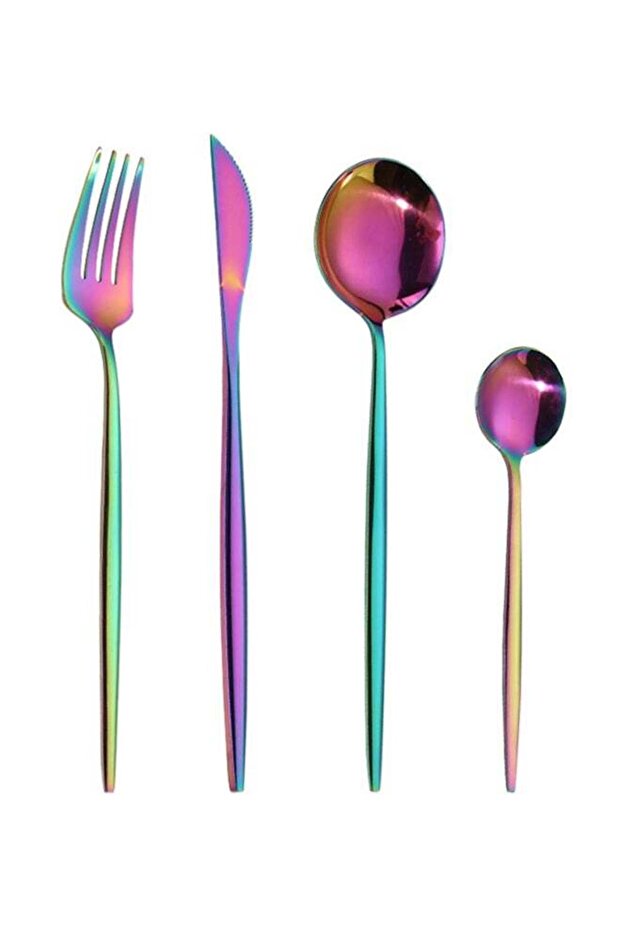 4-Piece Stainless Steel Cutlery Set Multicolour