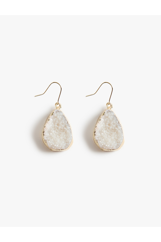 Dangle Stone Detailed Earrings