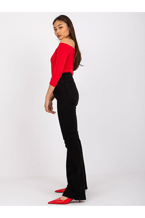 Bluza Dama Maneca 3/4, Pe umeri, BASIC FEEL GOOD, Rosu Casual Model RV-BZ-4692.56 - 3