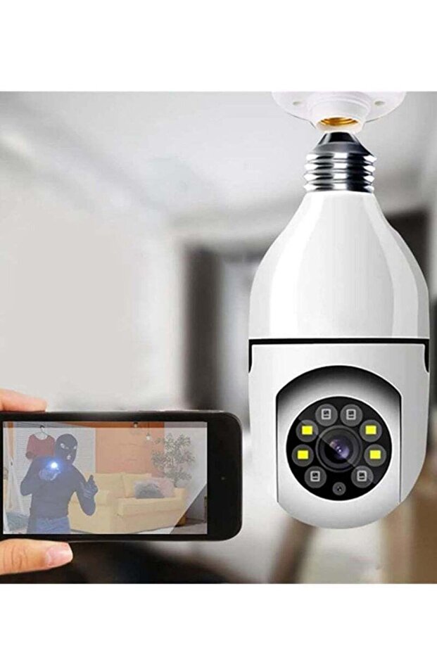 Light Bulb-Shaped Camera 1080P Smart Security Camera with Wi-Fi, Motion Detection, Night Vision