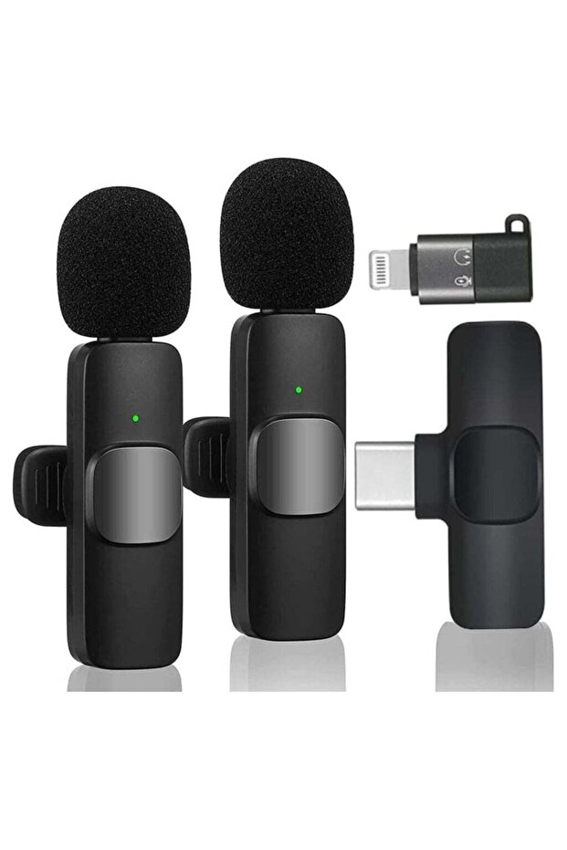 Professional Wireless Lavalier Microphone (2 Pcs)