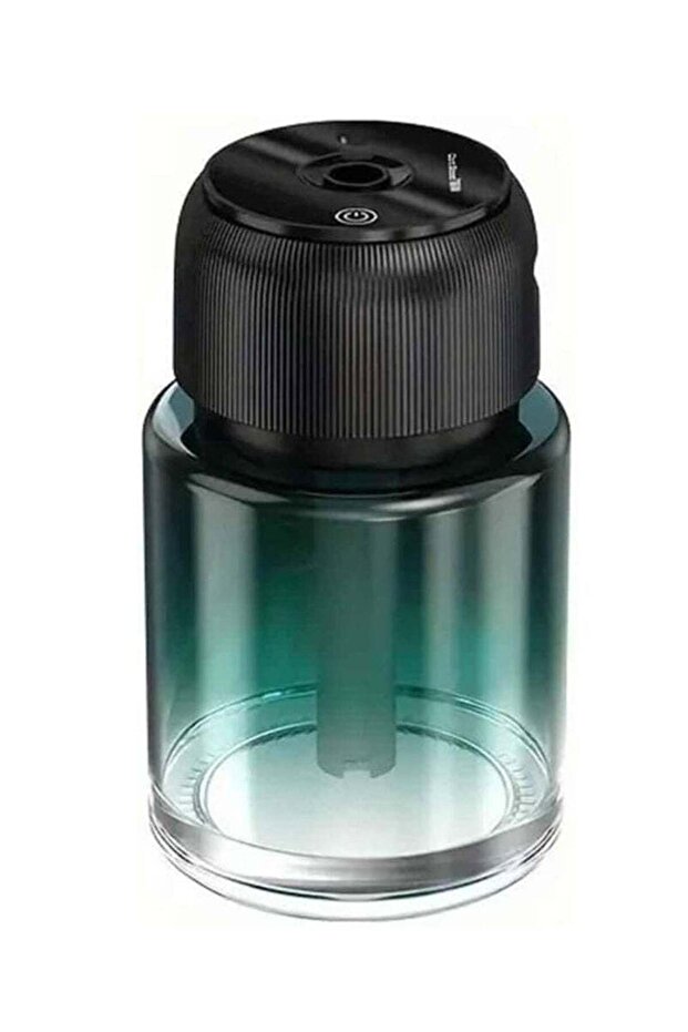 Car Fragrance Essential Oil Diffuser with Star Projection Light – 160ml Mini USB Aromatherapy Humidifier in Green