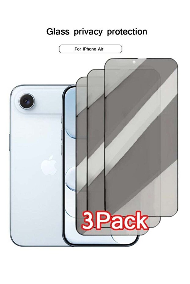 3 Pack iPhone Air Privacy Screen Protector,SHigh hardness Tempered Glass Film,Anti-Scratch Case Friendly