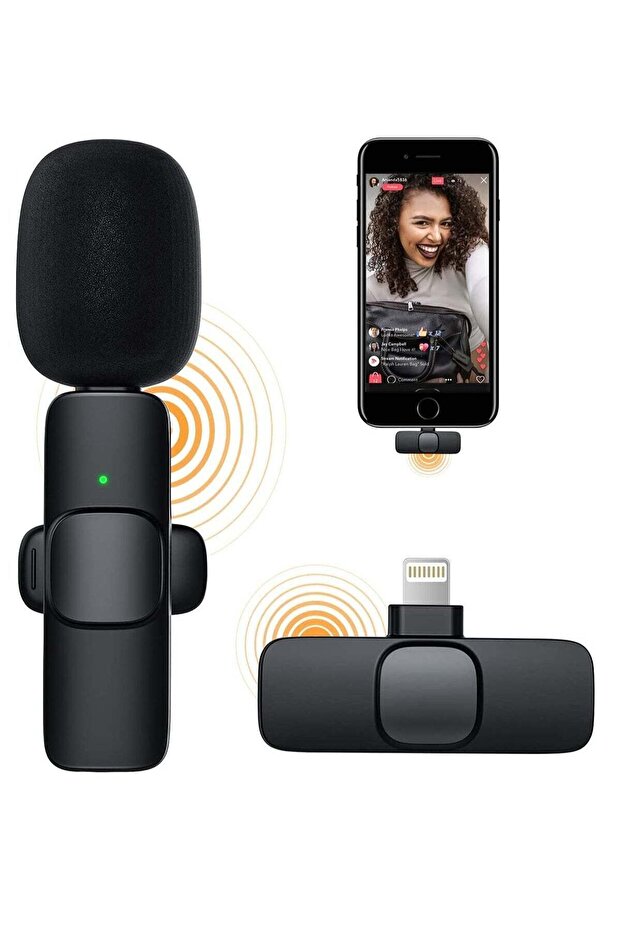 Upgraded Wireless Lavalier Microphone for iPhone iPad,Plug
