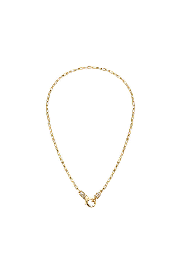Steel Special Collection Latch Crystal Necklace