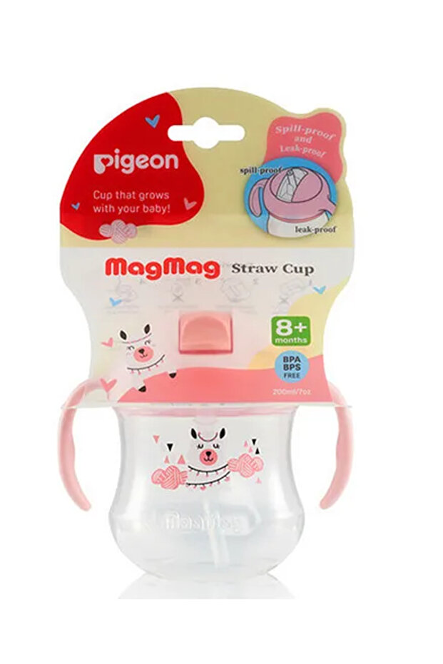 PIG MAG-MAG STRAW CUP 8+M 200ML: 1654
