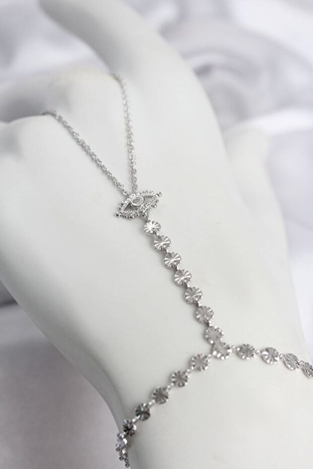 Silver Color Brass Zircon Stone Eye Model Shahmeran