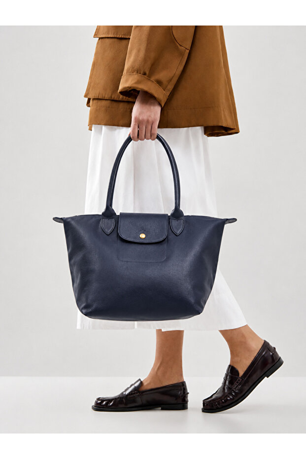 Genuine Leather Cognac Daily Tote Bag 28*26