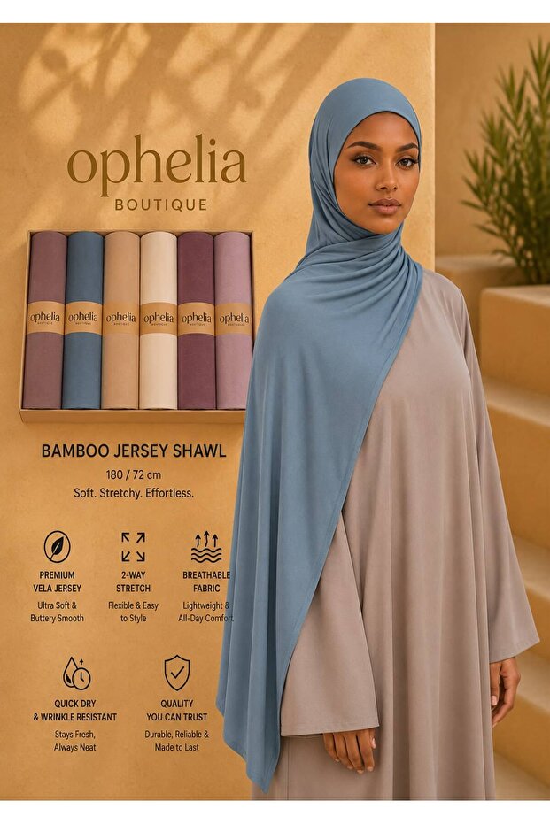 Bamboo Jersy |Assorted 6pcs Hijab – Soft & Comfortable Modest Wear for Women -