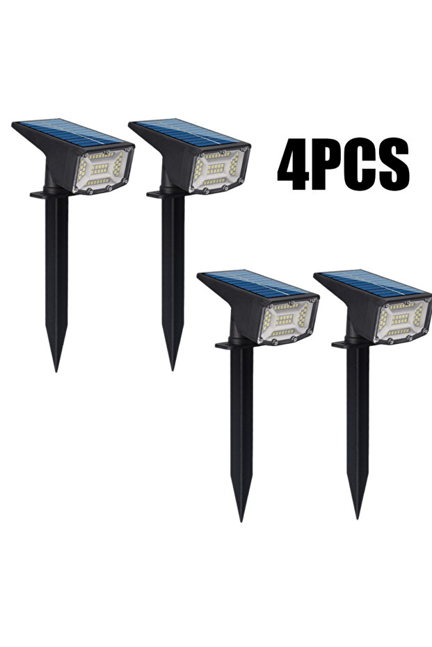 4PCS LED Solar Landscape Lights Outdoor IP65 Waterproof Solar Light with 3 Modes Solar Garden Spotli