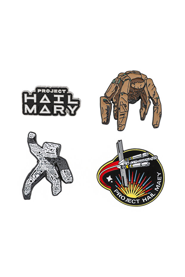 4pcs Brooches 4pcs Project Hail Mary Enamel Pins Set Sci-Fi Novel Book Inspired Lapel Pins Rocky & S