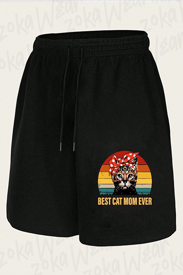 Unisex Best Cat Mom Ever Design Printed Shorts
