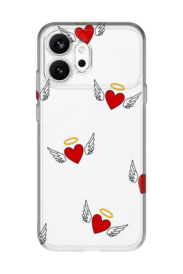 Honor 600 Compatible Angel Heart Pattern Transparent Phone Case