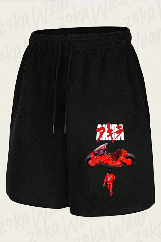 Unisex Akira Design Printed Shorts