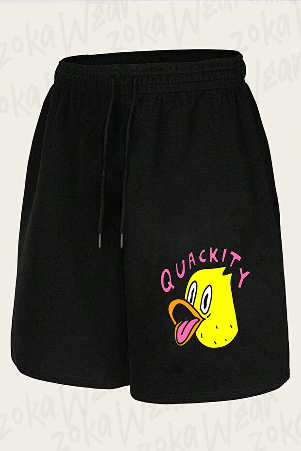 Unisex Quackity Habibi Duck Design Printed Shorts