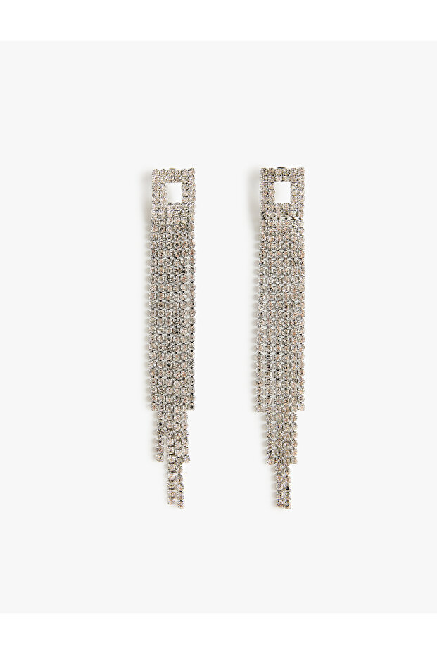 Hanging Geometric Stone Earrings