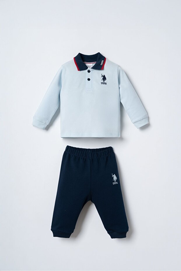 Baby Boy Blue Long Sleeve Pajama Set Usb3196-C-V1