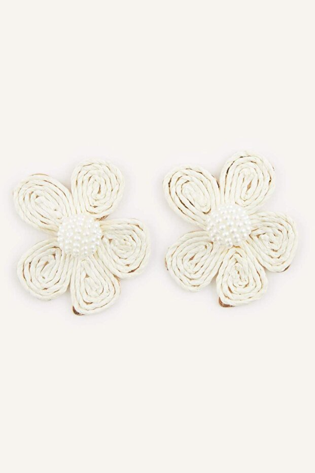 Women's Crown Petal Flower Form Earrings H6132Axns