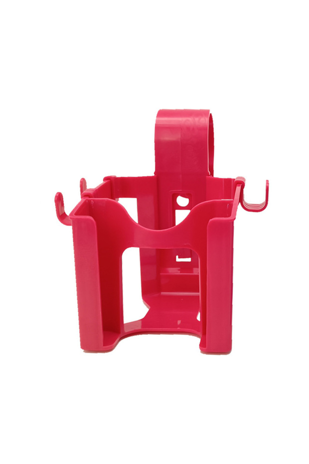Red Poolside Drink Holder with Phone & Sunglass Hooks 3-in-1 Pool Railing Cup Holder for Above-Groun