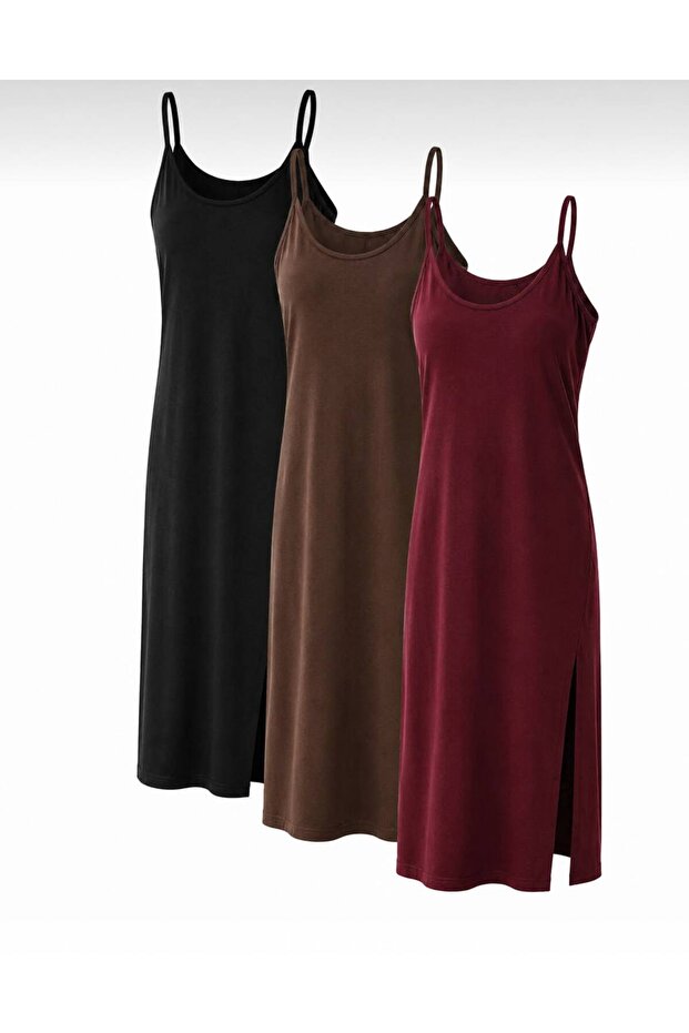 100% Cotton Strappy 3-Piece Combed Cotton Dress – Soft Texture, Suitable for Daily Use