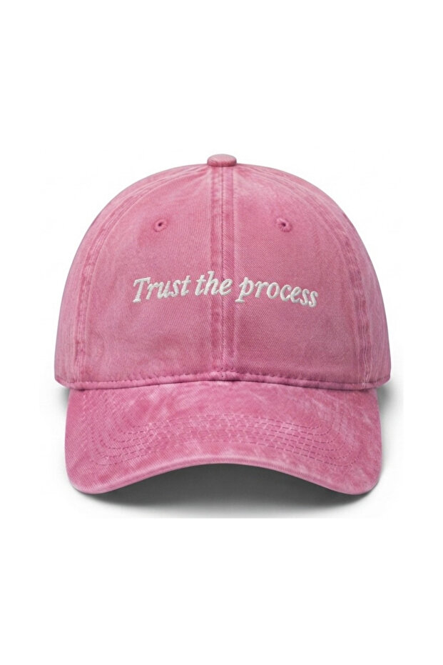 قبعة بيسبول مطرزة قابلة للغسل بعبارة "Trust the Process" / قبعة بيسبول مطرزة قابلة للغسل بعبارة "Trust the Process"