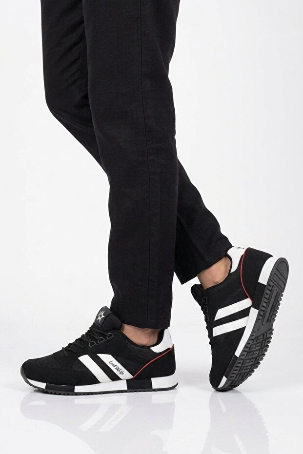 Black Mesh Men's Sports Shoes