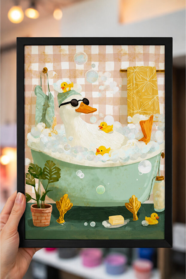 Wooden Frame-Toilet Bathroom Table-Wall Decoration-Bathroom Wall Frame