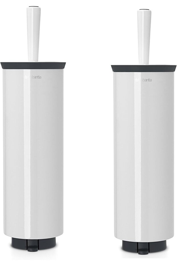 Toilet Brush and Holder Set of 2 - Pure White