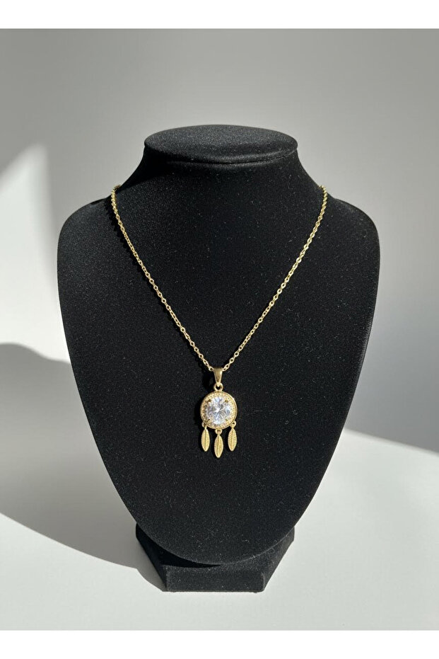 Dream Catcher Necklace in Gift Package Birthday Special Day Gift for a Friend Futuristic Elegance Steel 45cm