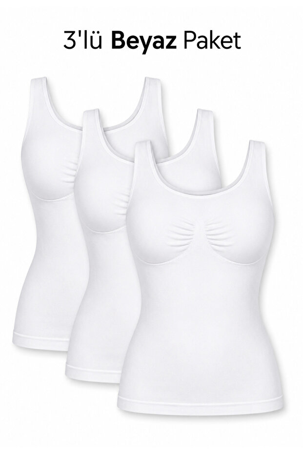 Women's Strappy Athlete Seamless Corset – Body-Hugging, Flexible and Comfortable Everyday Undergarment - White 1180