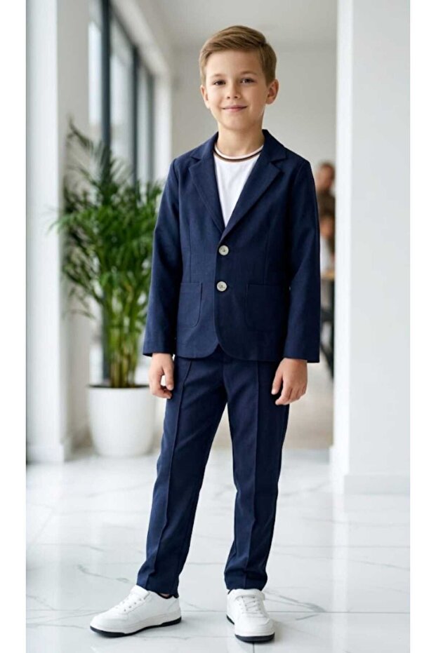 Boy's Linen Suit (Set of 3)