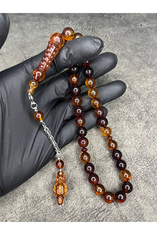 Imamezi Embroidered Harajuku High-End Powder Amber Prayer Beads